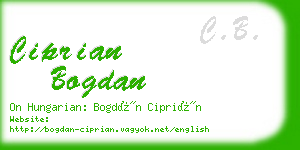 ciprian bogdan business card